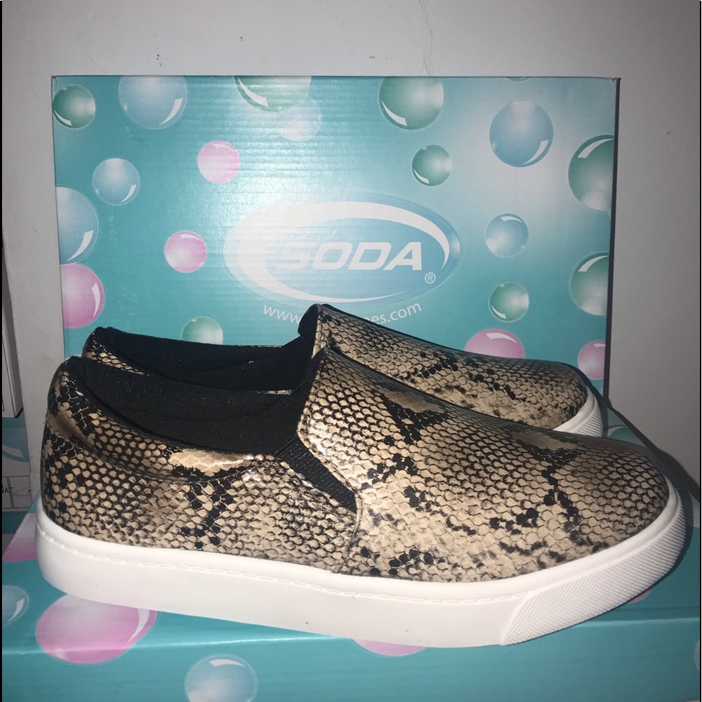 Soda Brand Snake Skin Print Slide on Sneakers FINAL CLEARANCE PRICE @$10